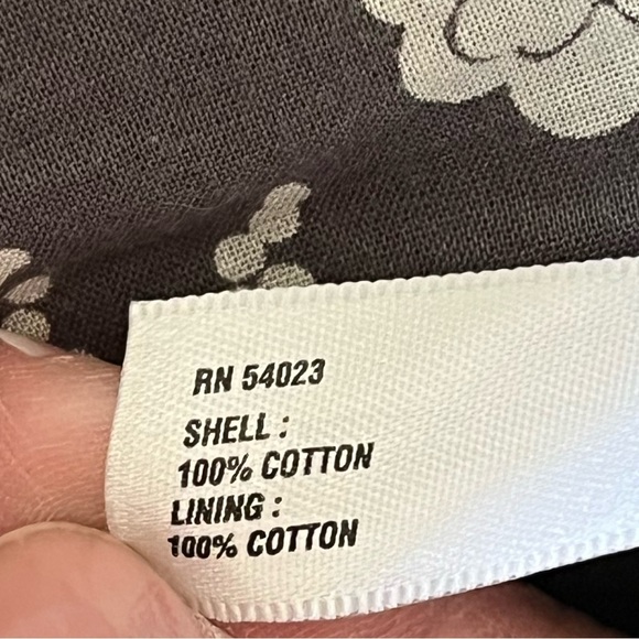 GAP Gray White Floral Pleated Ruffle Trim Shift Dress Spaghetti Strap Hawaiian 4 - Picture 11 of 13